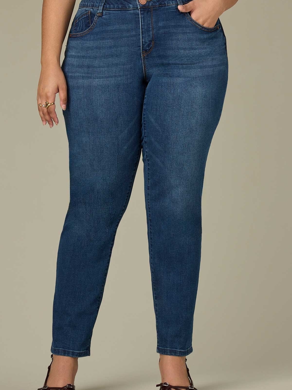 Wit & Wisdom Sawyer Mid-Rise Straight Leg Plus Size Jeans
